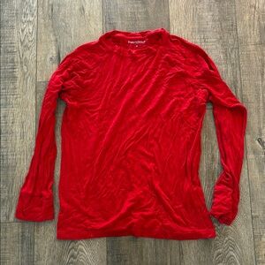 Mandala Red Long Sleeve Under Scrub Top